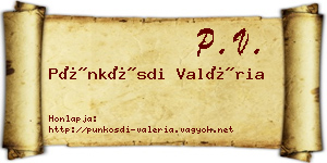 Pünkösdi Valéria névjegykártya
